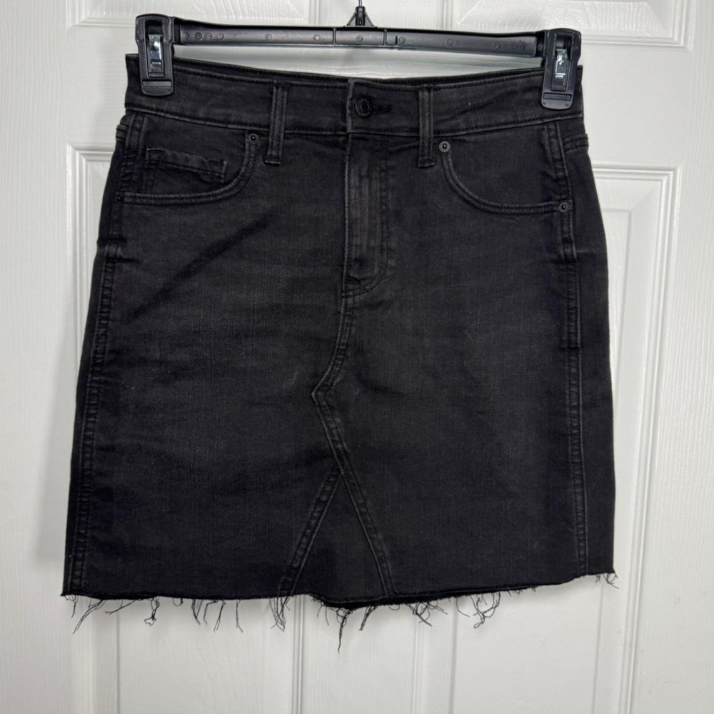 Old Navy‎ Black Charcoal Denim Skirt